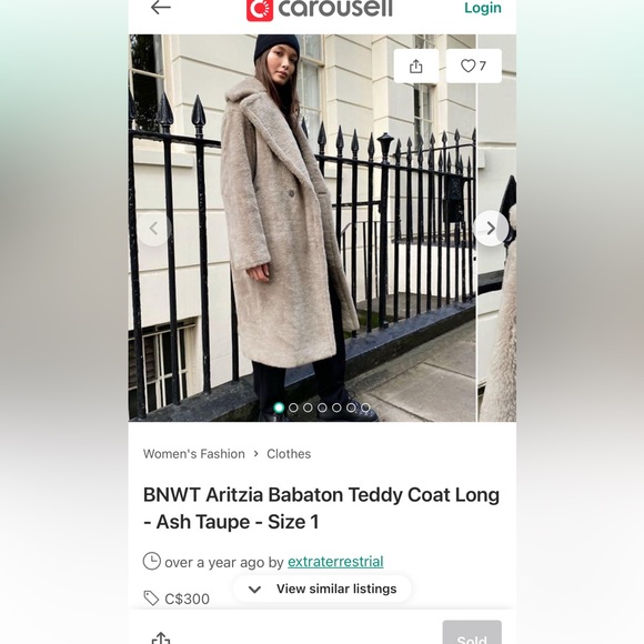 Babaton coat new without tag never worn - Picture 4 of 15
